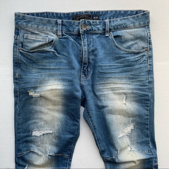 Decibel Slim & Repair Skinny Blue Denim Jeans 36x32 Med Wash Stretch Mid Rise - Picture 3 of 10